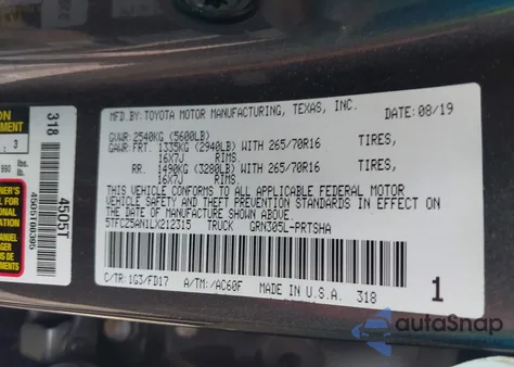 2020 Toyota Tacoma Trd Off-Road z USA, uszkodzony, nr VIN 5TFCZ5AN1LX212315